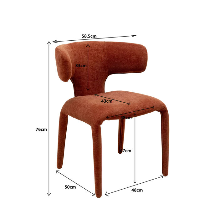 Silla Tobi rojo óxido