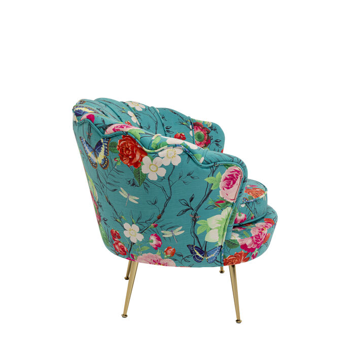 Sessel Water Lily Gold Flower Fever Blau