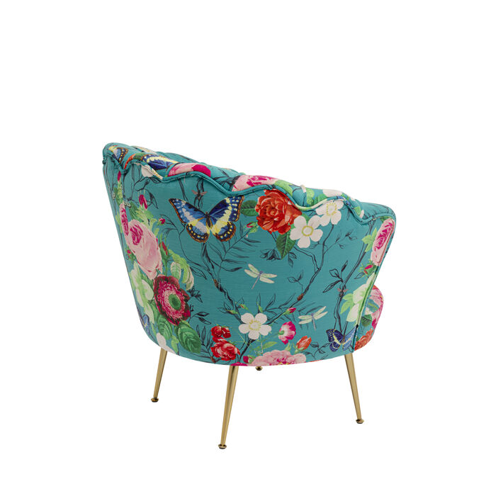 Sessel Water Lily Gold Flower Fever Blau