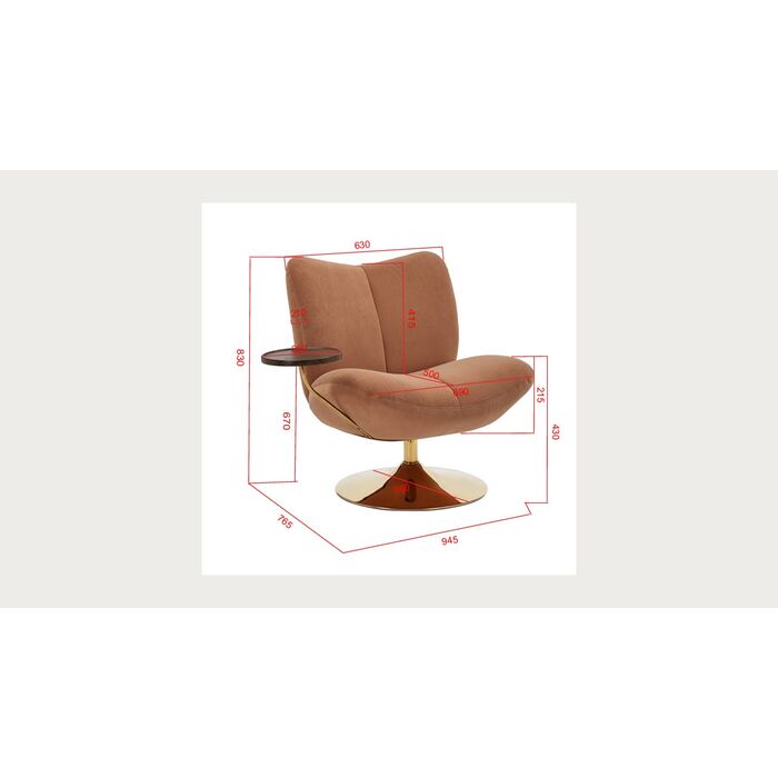 Sillón giratorio Pigalle
