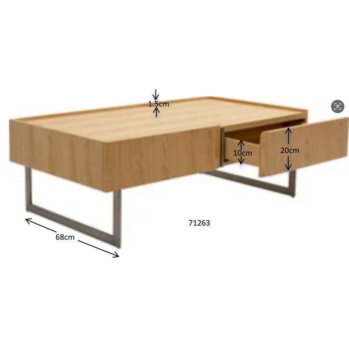 Couchtisch Giulio 130x70cm
