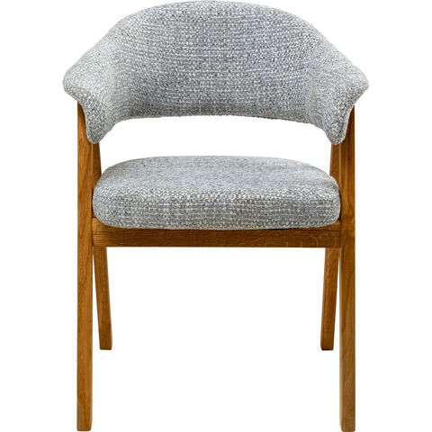 Chair with Armrest Jonte Boucle Blue