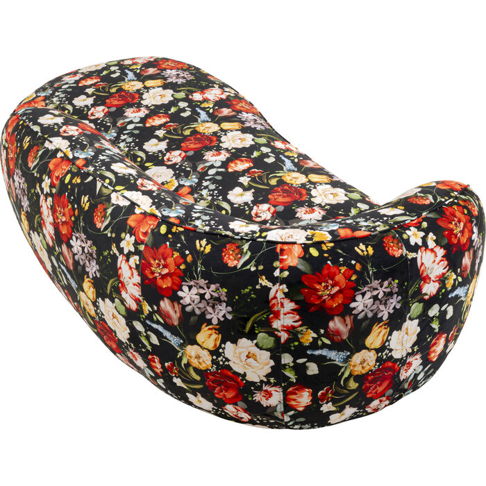 Recamiere Wonder Flowers Schwarz 200cm