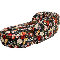 Recamiere Wonder Flowers Schwarz 250cm