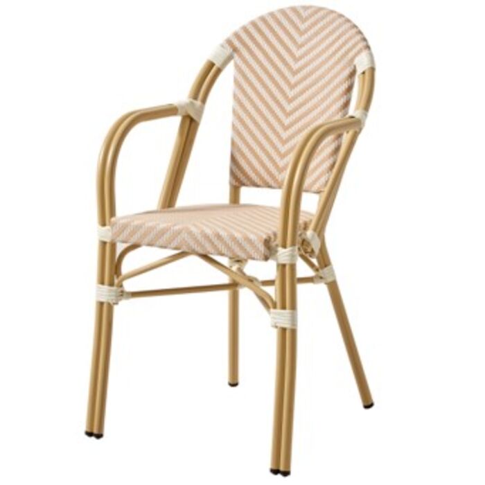 Armlehnstuhl Montmartre creme/weiß