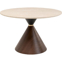 71533 - Mesa Cono Travertin Nogal Ø120cm