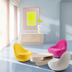 71603 - Drehsessel Ovo Pink 99cm