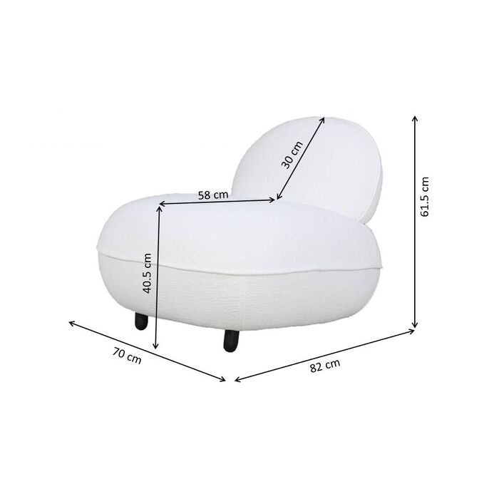 Poltrona Kumo giallo 70cm