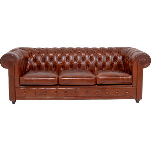 Canapé 3 Places Oxford marron claire 220cm