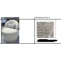 71885 - Swivel Chair Maui Grey