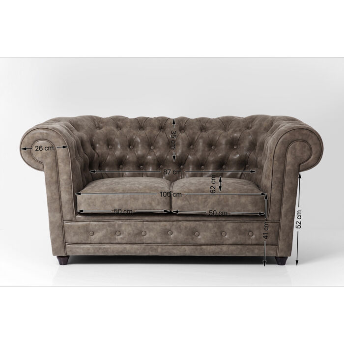 Sofa Oxford 2-Sitzer Vintage Smart