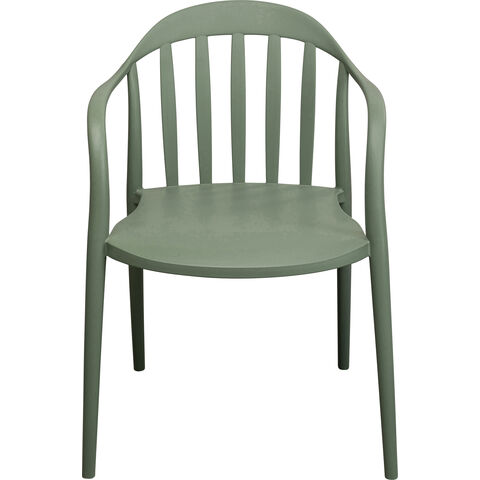 Silla con reposabrazos Flores Verde grisáceo