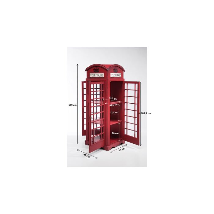 Display Cabinet London Telephone Kare, Telephone Booth Cabinet