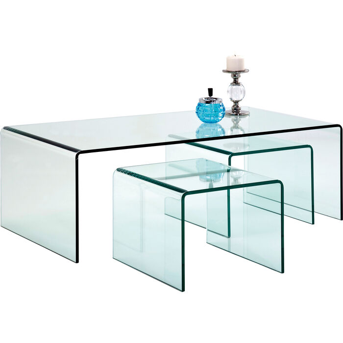 Clear club couchtisch (3/set) kare design