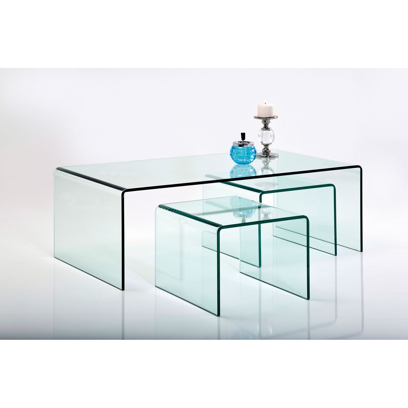 Coffee Table Clear Club (3/Set) KARE USA