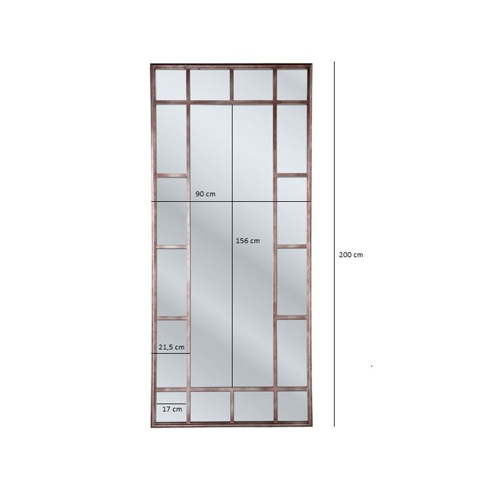 Spiegel Window Iron 200x90cm