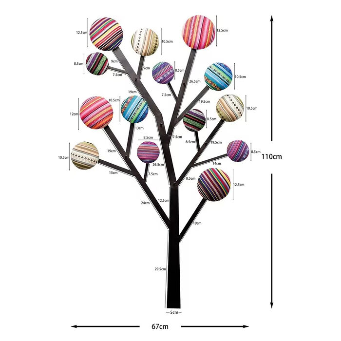 Wandgarderobe Bubble Tree 111cm