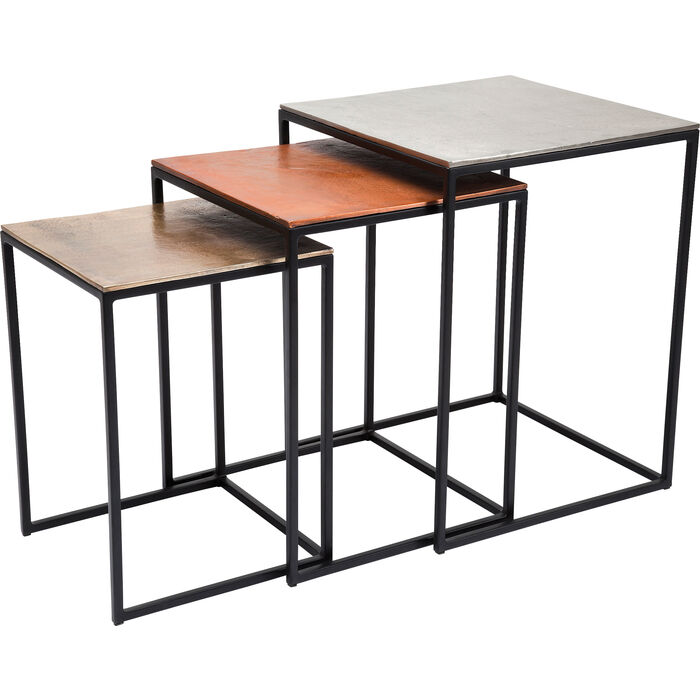 Metal 52 x 41 x 41 cm Kare Side Table 