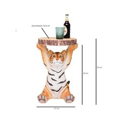 Table d'appoint Animal Tigre Ø35cm