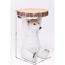 Table d'appoint Animal Polar Bear Ø37cm