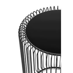 Tables d'appoint Wire noir (set/2) Ø44cm