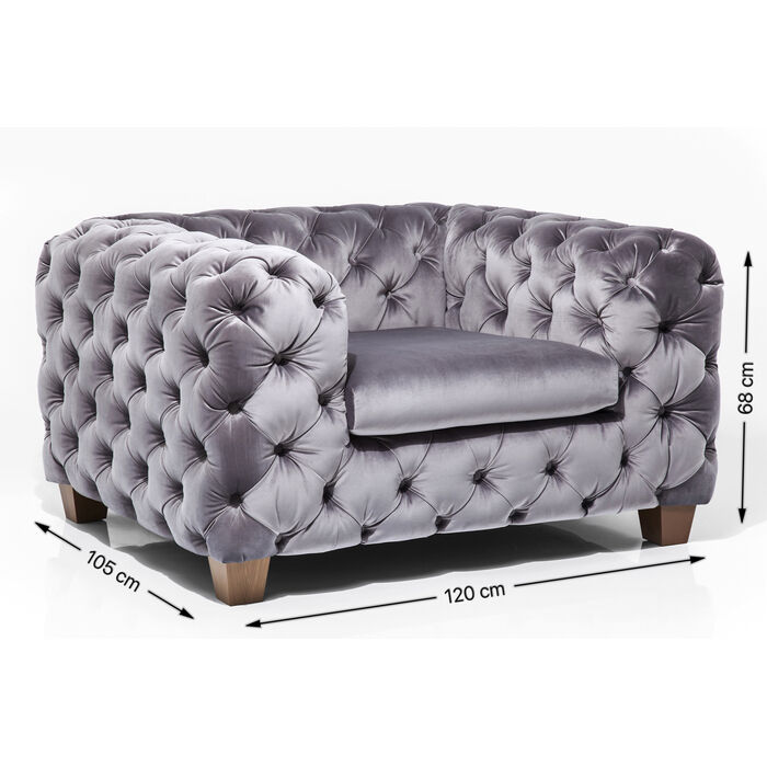 Sessel Desire Silbergrau