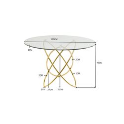 Tisch Molekular Gold Ø120cm