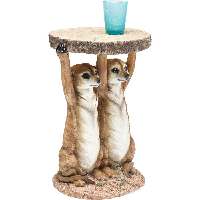 Table d'appoint Animal Meerkat Sisters Ø33cm