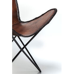 Fauteuil Butterfly marron eco.