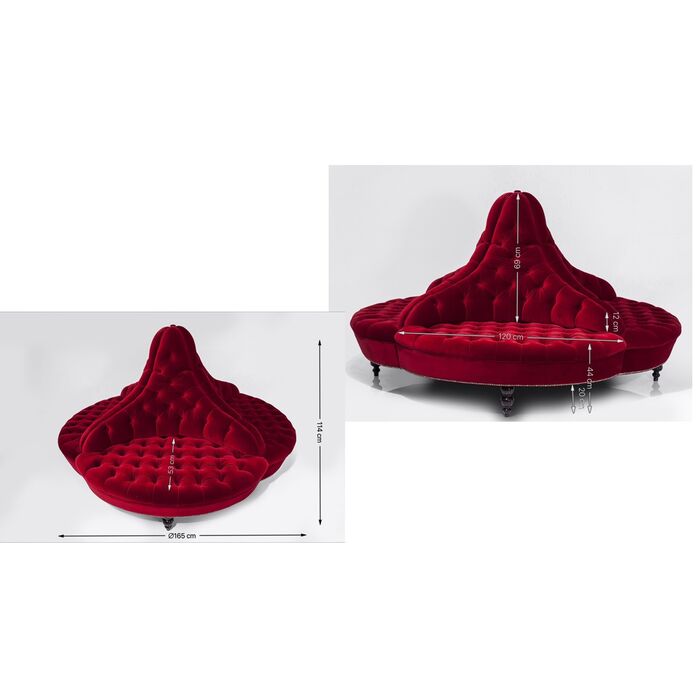 Rundsofa Boudoir 4-Sitzer Small