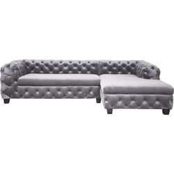 Corner Sofa Desire Velvet Grey R