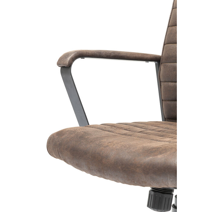 Sedia ufficio LABORA Kare Design - Effetti in pelle marrone - Loft Attitude