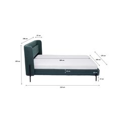 Letto Tivoli verde 160x200cm