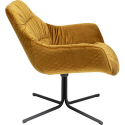 Fauteuil pivotant Bristol jaune