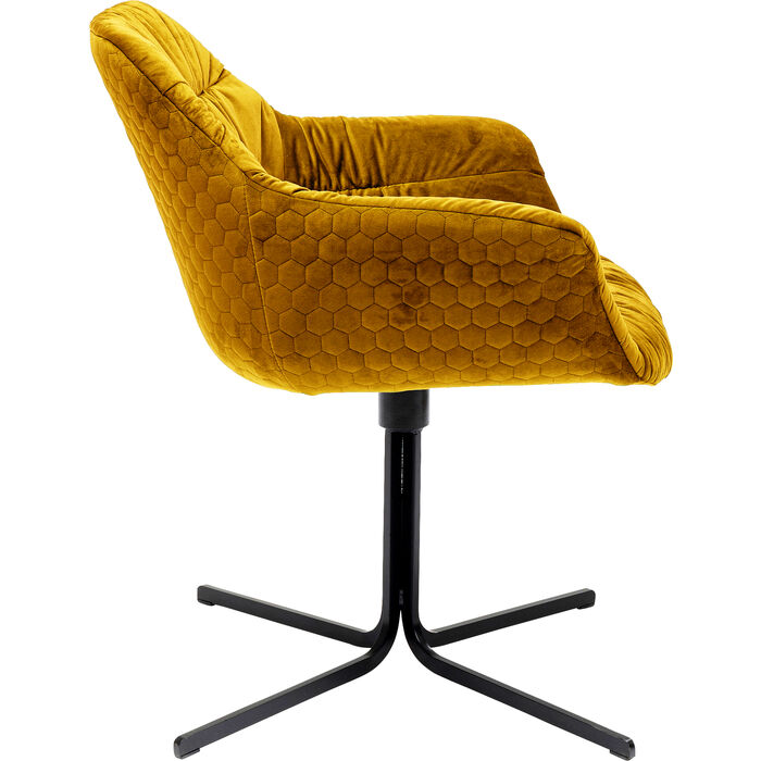Chaise pivotante Colmar jaune