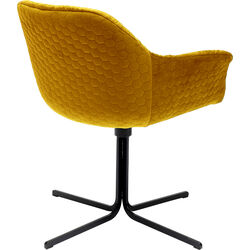 Chaise pivotante Colmar jaune