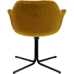 Swivel Armchair Colmar Yellow