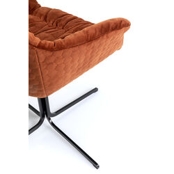 Chaise pivotante Colmar rouge