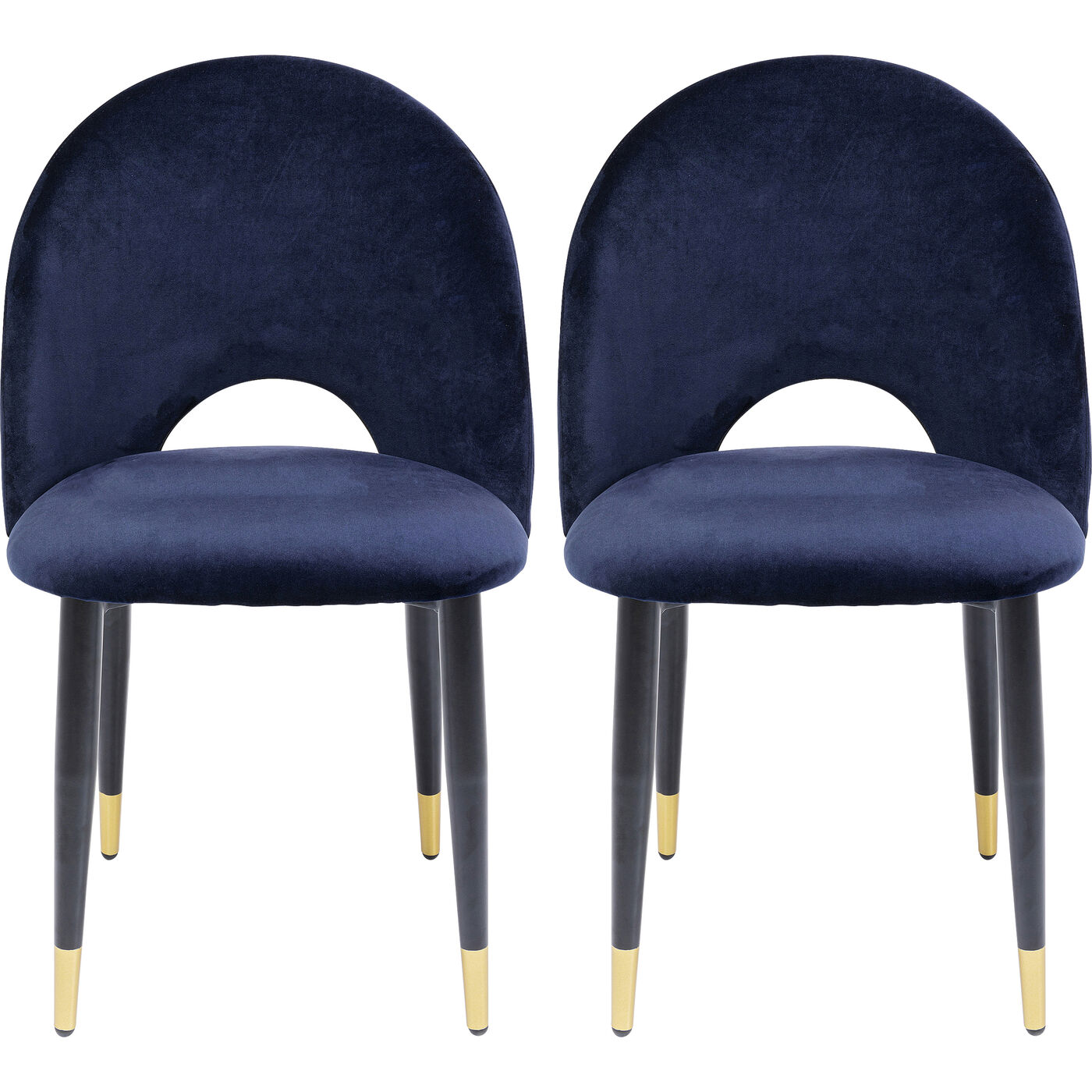 [80083] Silla Iris Velvet azul (2/Set)