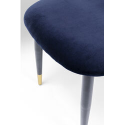 Chaise Iris velours bleu (2/set)