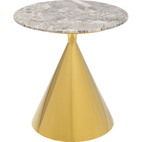 Mesa auxiliar Rita dorado Ø50cm