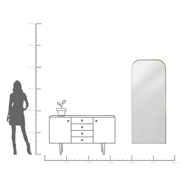 Wandspiegel Opera 80x190cm