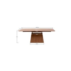 Mesa ext. Benvenuto nogal 200(50)x110cm