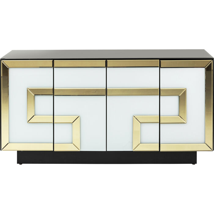 Contemporary sideboard - ELITE - KARE Design - solid wood / lacquered MDF /  glass