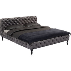 Cama Desire Velvet gris plata 160x200 cm