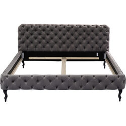 Bett Desire Velvet Silbergrau 160x200 cm