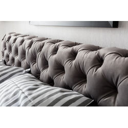 Letto Desire 180x200cm velluto grigio argento