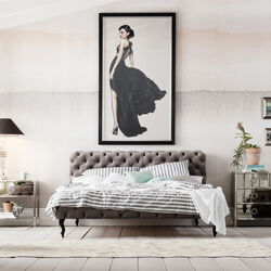 Bett Desire Velvet Silbergrau 180x200 cm