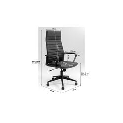 Chaise de bureau pivotante Labora dossier haut