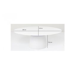 Extension Table Benvenuto White 200(50)x110cm